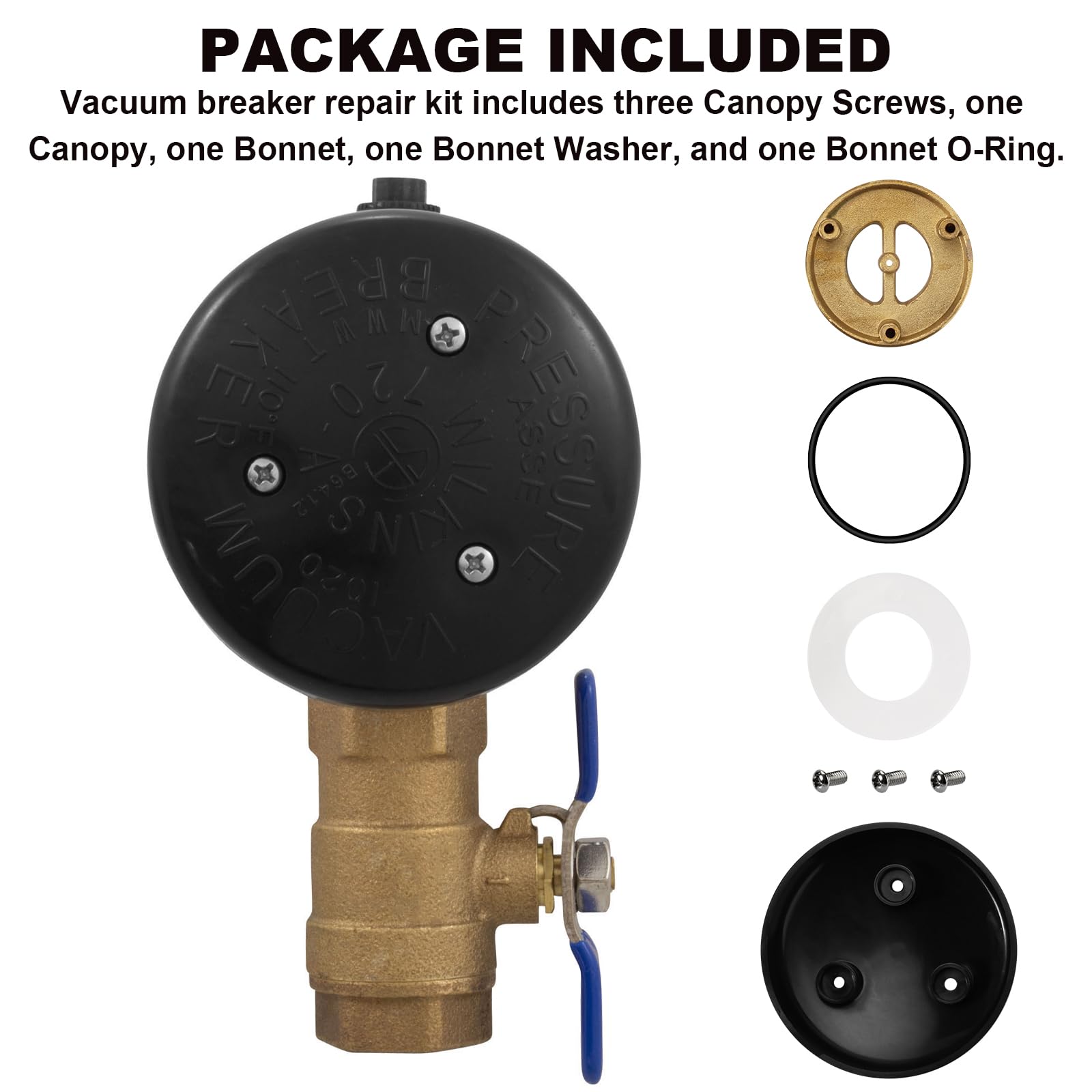 720A Bonnet Repair Kit for Zurn Vacuum Breaker 1/2 3/4 and 1 inch