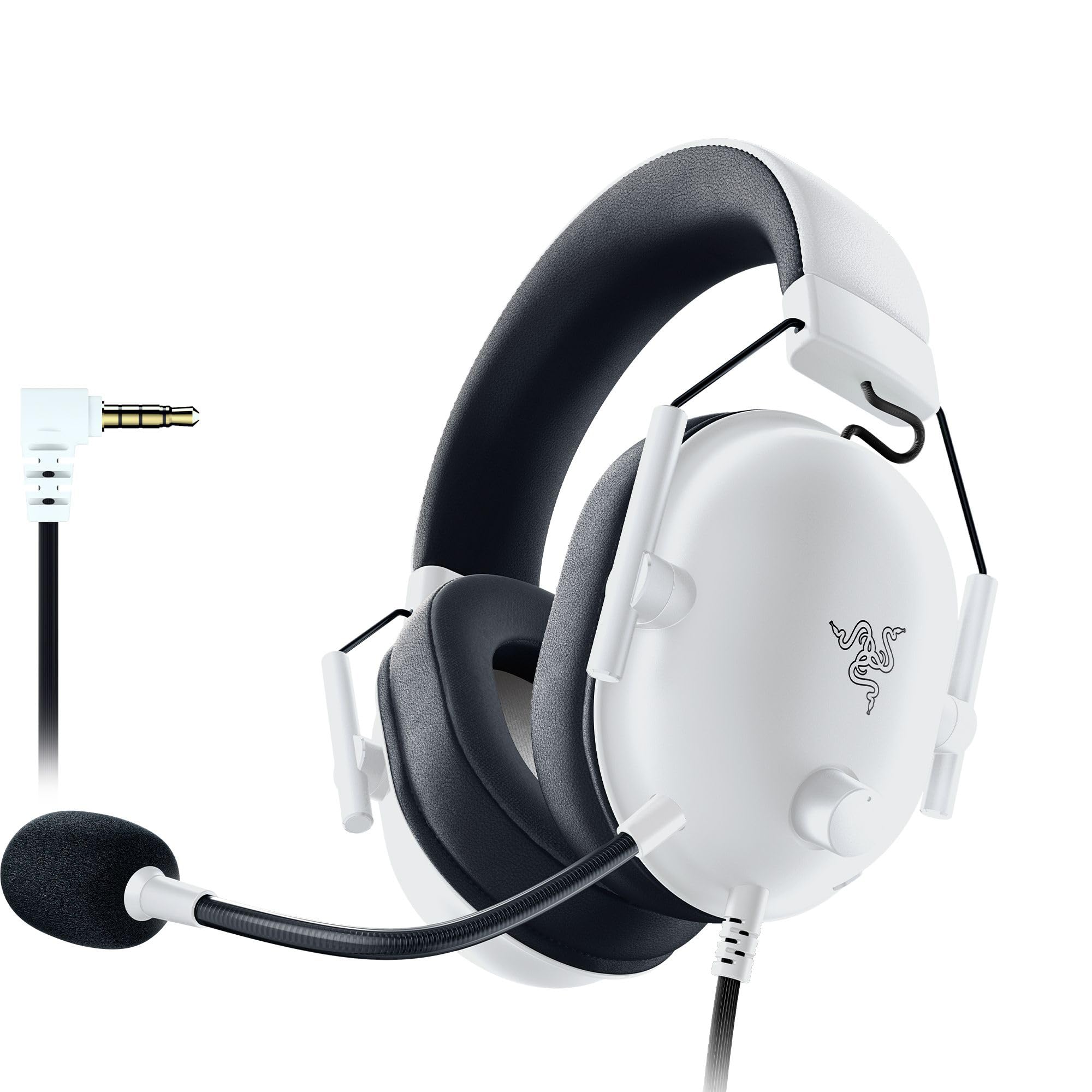 Razer BlackShark V2 X (PlayStation) - Cuffie e-sport cablate per console PlayStation 5 (250 g, microfono cardioide, driver da 50 mm, cancellazione passiva del rumore, jack da 3,5 mm) Bianco
