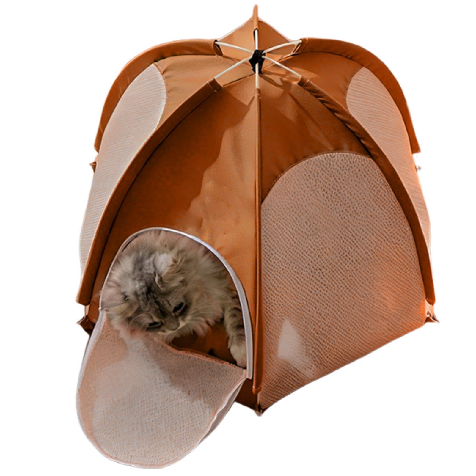 Tenda Per Gatti Grotta Pieghevole E Traspirante In Rete | Tenda Da Gatto Da Interni Con La Porta Cernierata Per l'in abitazione, soggiorno, appartamento, dormitorio, patio, balcone e