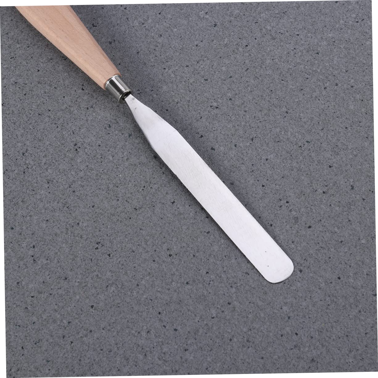 KONTONTY 2pcs Oil Paint Mixing Palette Knife Smooth Edged Paint Scrape Tool for Artists Foundation Pigment Painting Supplies