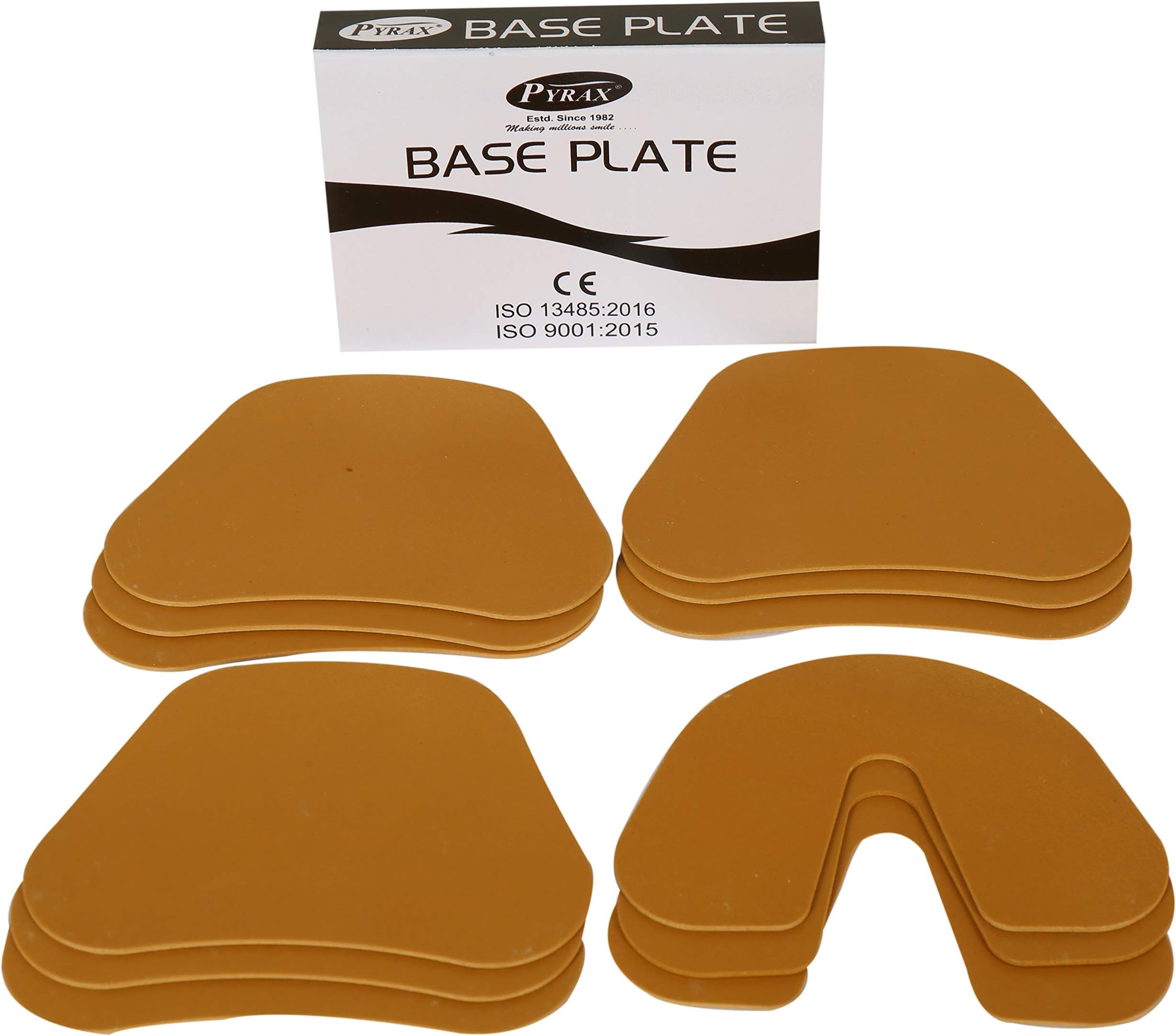 Pyrax Dental Base Plate 12 nos. (9 Upper / 3 Lower) Set of 2 Boxes