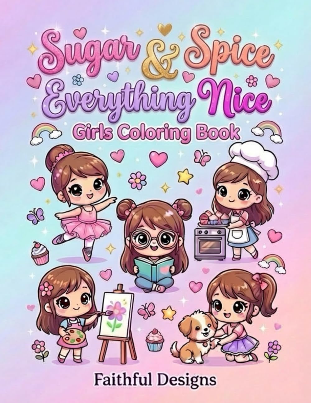 Sugar and Spice and Everything Nice Girls Coloring Book