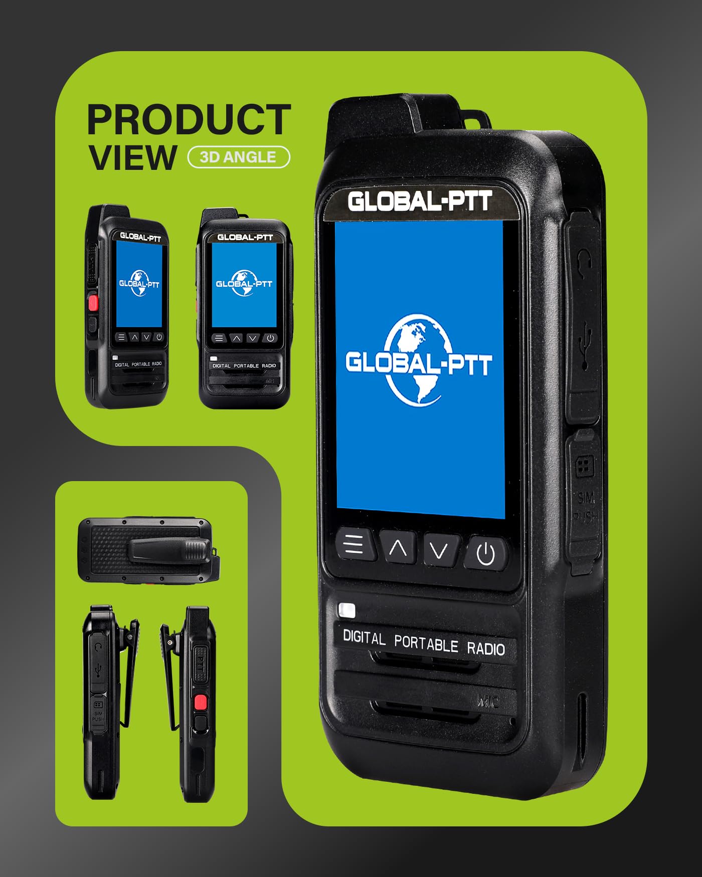 2-Pack Global PTT 4G Walkie Talkies with SIM Cards - Nationwide Coverage Unlimted Communication Long Range PoC Two Way Radios IP67 Waterproof Design — view 7
