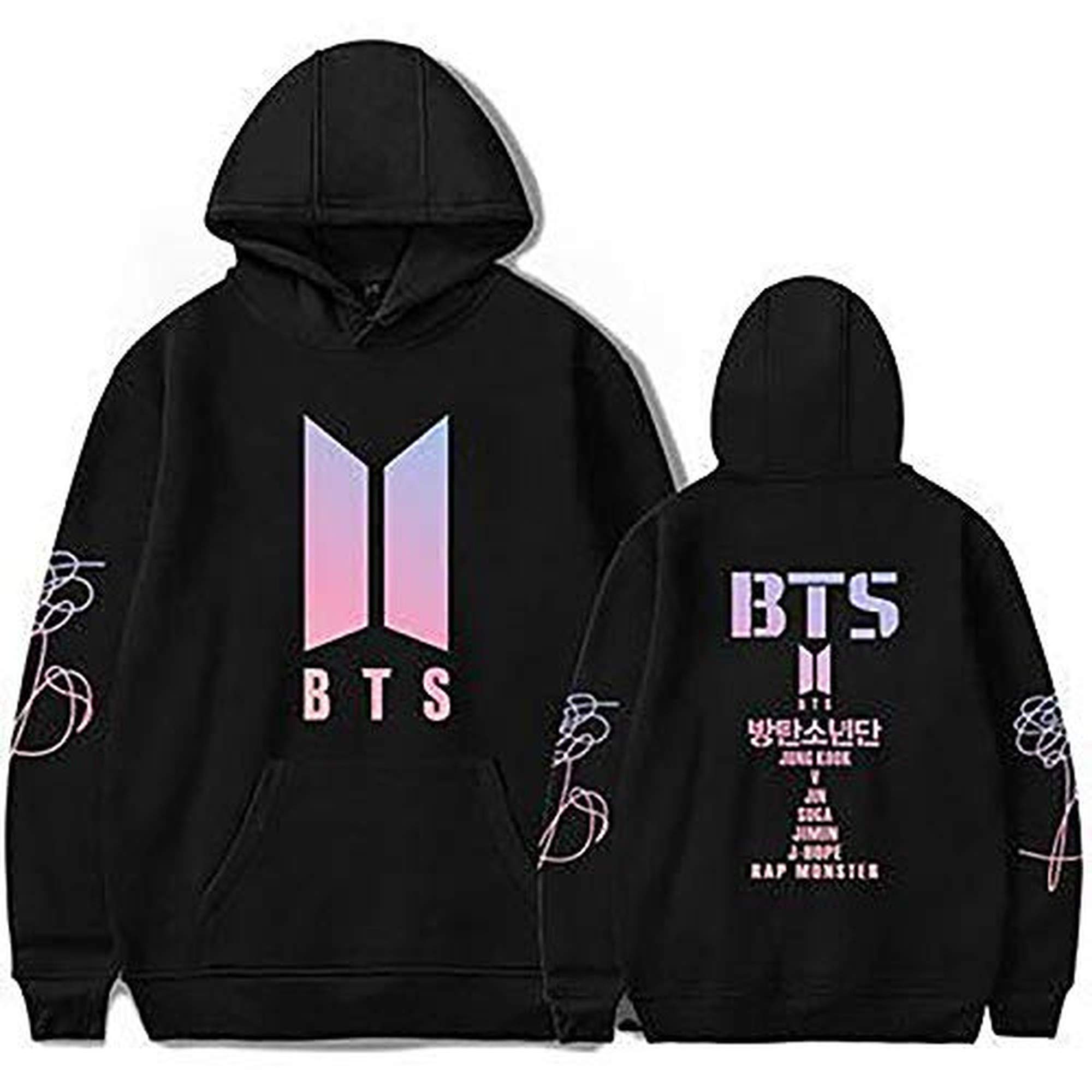 Kpop B-T-S Hoodie Sweater Love Yourself Her Hoodie Unisex Fashion Jumper  Pink Printing Sweatshirt