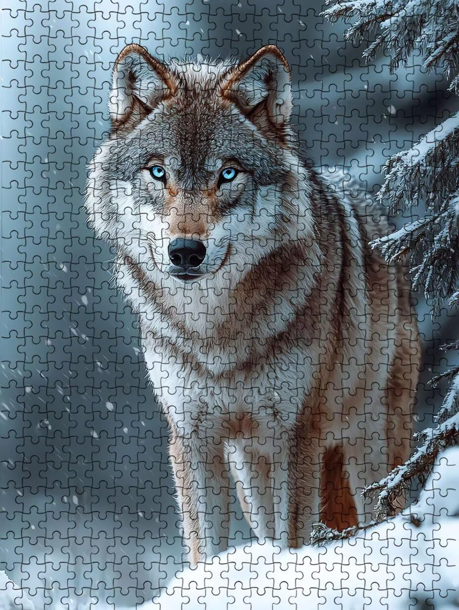 Puzzle 4000 Pezzi, Lupo Neve 3D Puzzle per Adulti Impegnativo, Educa Puzzles Artistico, Divertente E Stimolante Puzzles Decorativo per La Famiglia, Regalo e Decorazione Pareti DX0YL6-981