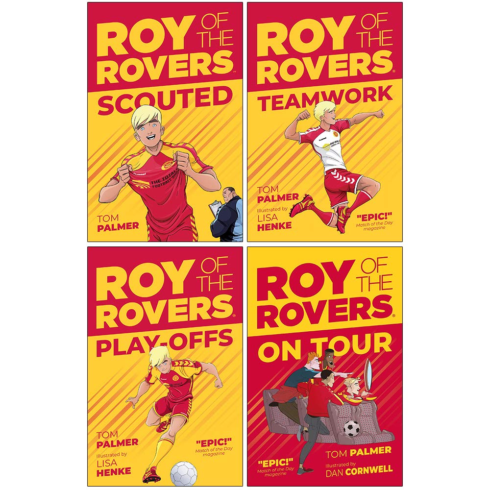 Roy of the Rovers Fiction Collection 4 Books Set By Tom Palmer (Scouted, Teamwork, Playoffs, On Tour)