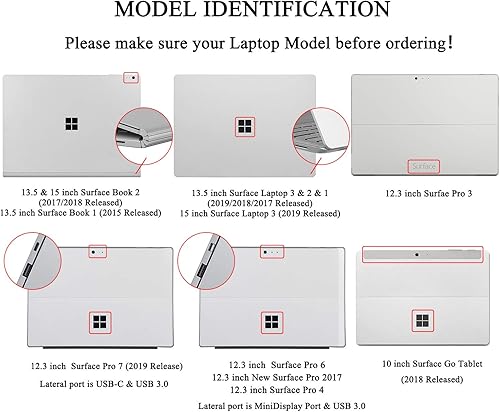 Miniatura 2 de MasiBloom Adhesivo adhesivo para tableta de 12.3 pulgadas, Microsoft Surface Pro 7, no apto para Pro 7+ (lanzamiento en 2020), vinilo antiarañazos