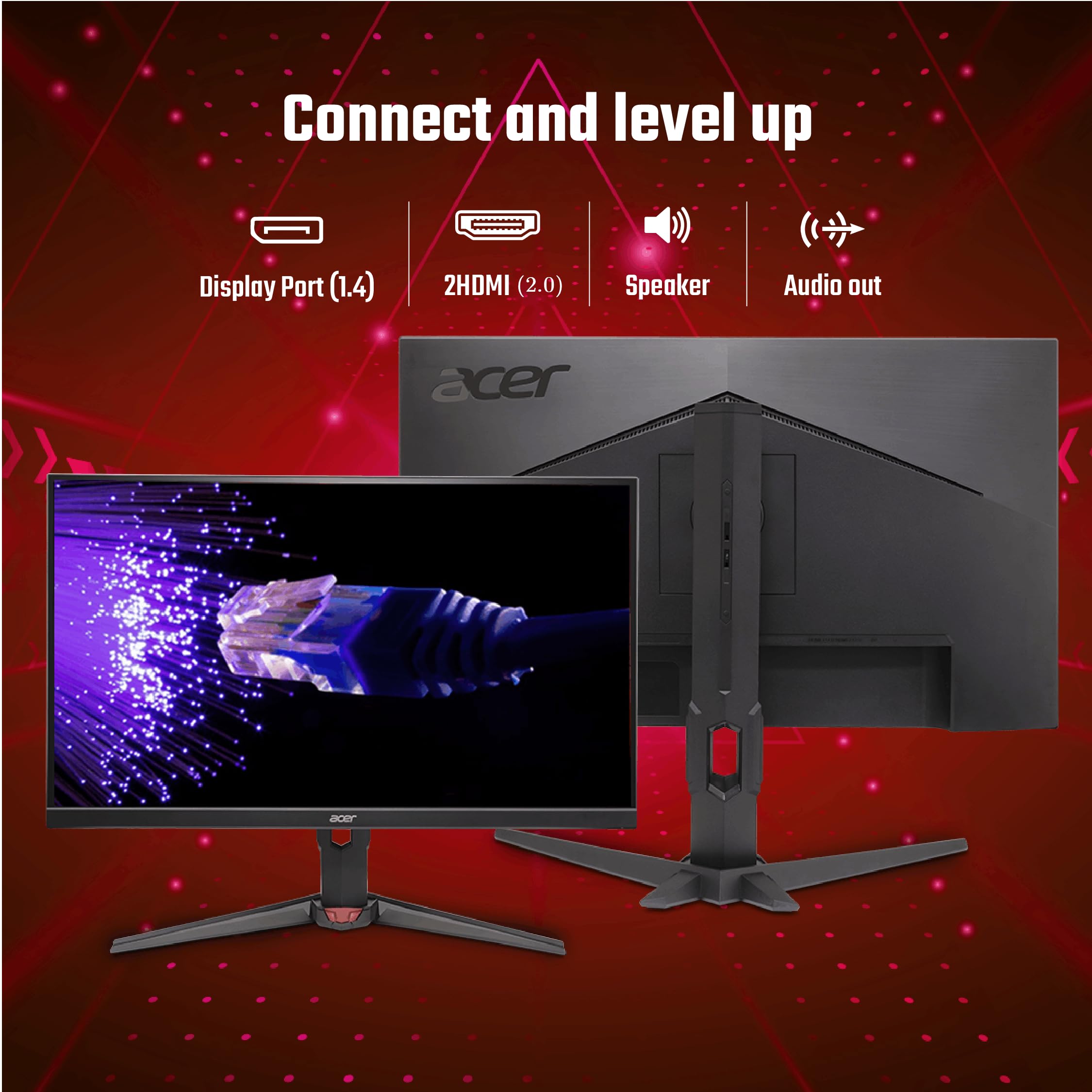 Acer Nitro XV272U X1 27 Inch WQHD (2560×1440) IPS Gaming Monitor | 200Hz Refresh Rate | 0.5ms GTG | AMD FreeSync Premium | HDR400 | 2×HDMI, DP | ErgoStand | 2W×2 Stereo Speakers | DCI-P3 90% | Black — Amazon image 4