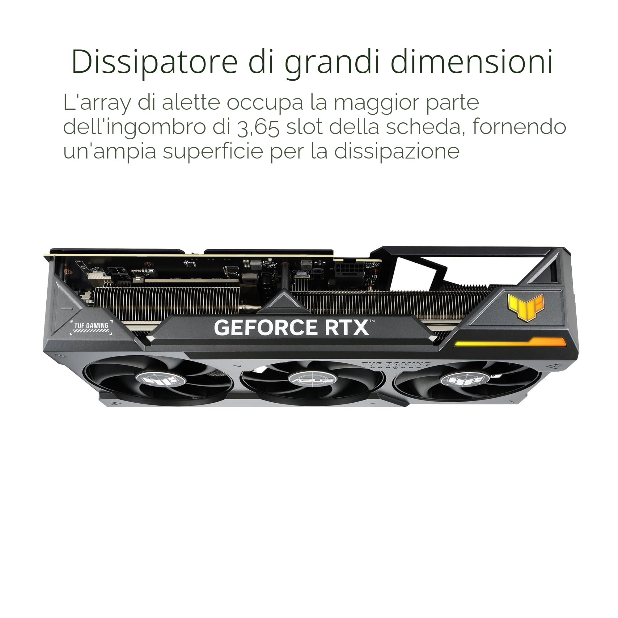 ASUS TUF Gaming NVIDIA GeForce RTX 4080 SUPER OC Edition Scheda Grafica 16 GB GDDR6X, 256 Bit, PCIe 4.0, HDMI, DisplayPort, Nero, TUF-RTX4080S-O16G-GAMING