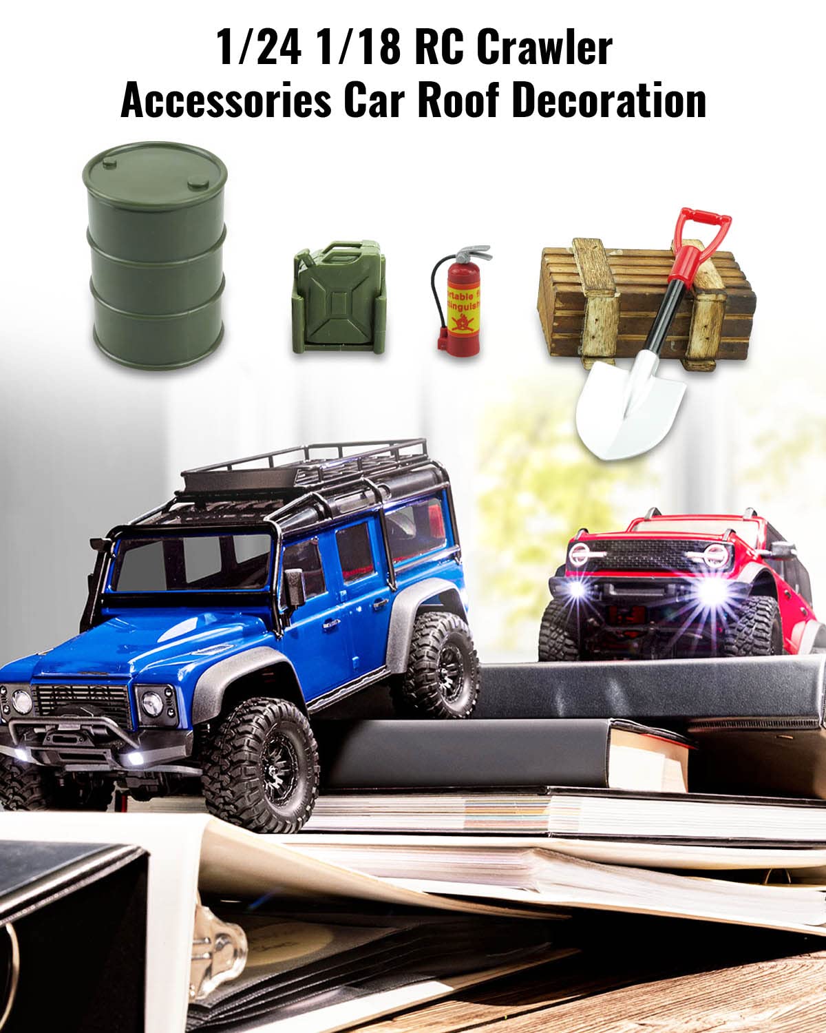 Yeah Racing 1/10 RC Rock Crawler Accessory 96cm Long Chain and Hook Set Black #YA-0357BK