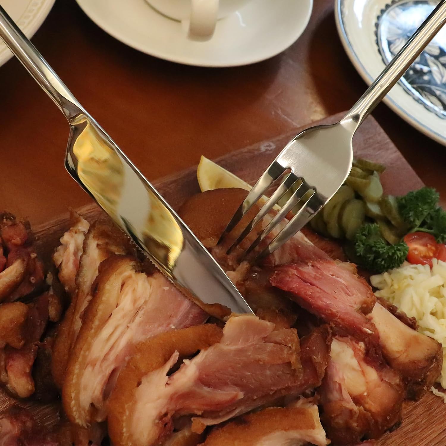 18/10 Stainless Steel Flatware, Silverware Set Combo with Musical Note Tail Design, Dishwasher Safe, 40-Piece Cutlery Service for 8, Daily Use & Dinner Party