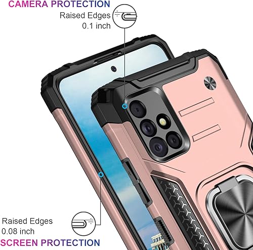 Miniatura 3 de IKAZZ Funda para Galaxy A51 4G con protector de pantalla, doble capa de TPU suave y flexible y policarbonato duro, antideslizante, de cuerpo