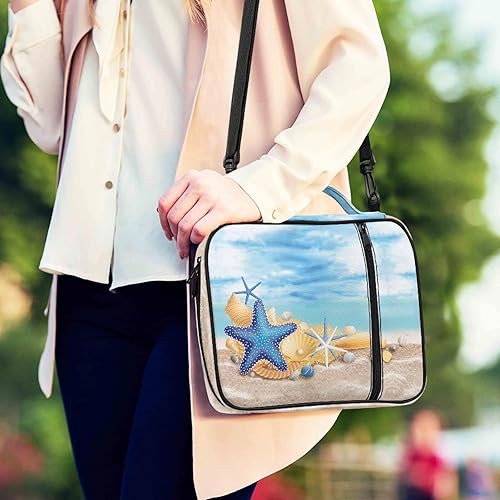 Miniatura 3 de Funda para Biblia con diseño de conchas de estrella de mar de playa para mujer, funda de Biblia con cremallera grande para hombres, bolsa de Biblia