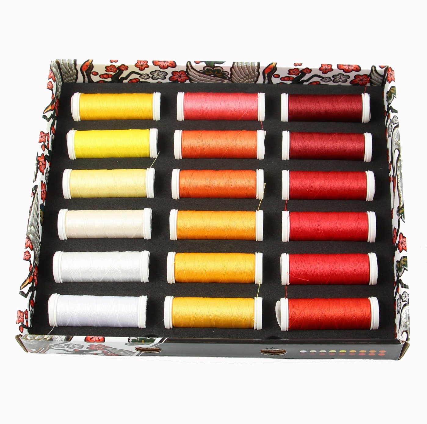 Ackermann® Embroidery Stickgarn Box (Stickgarn, 72 Farben zu je 260m, Stärke 40) für die Stickmaschine