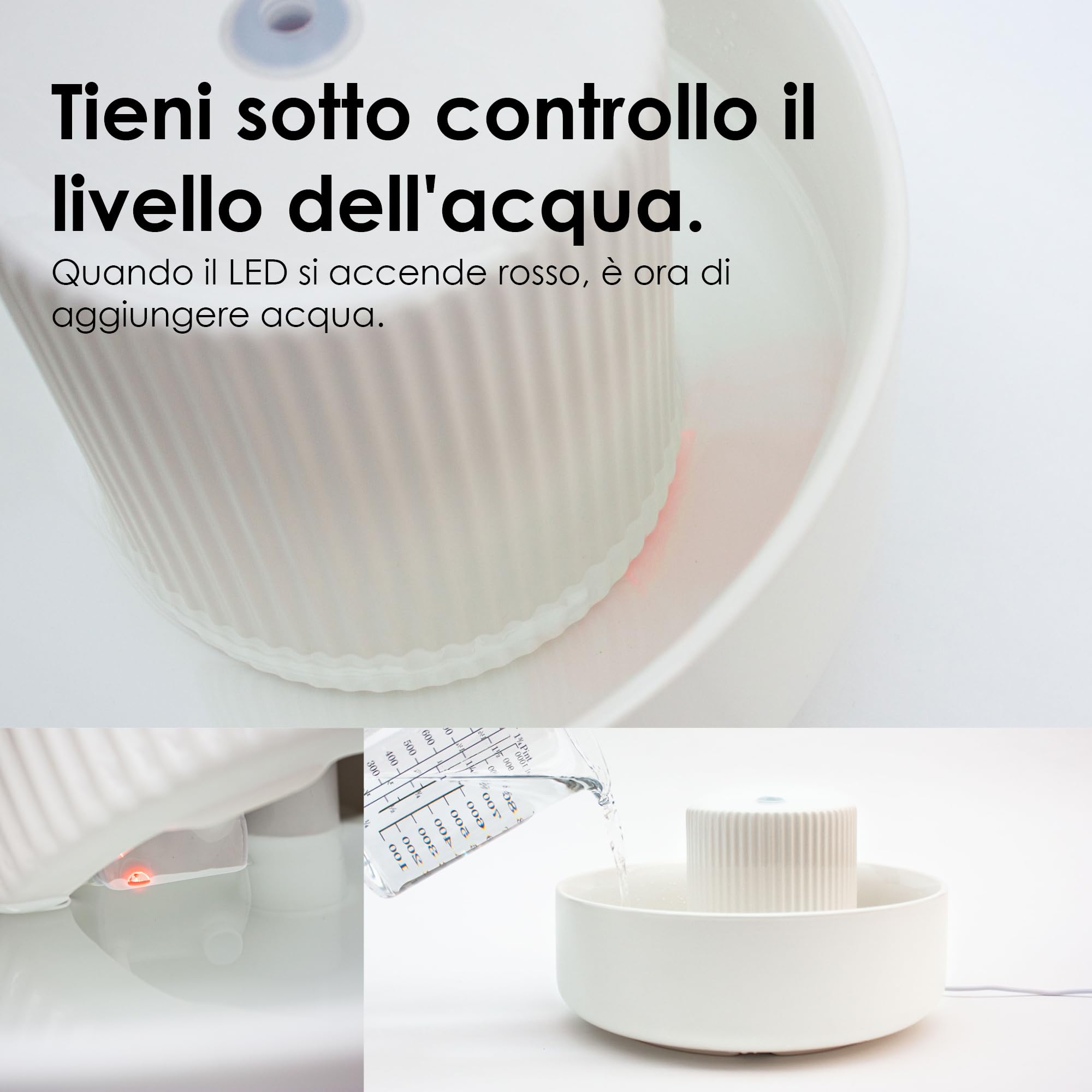 LucyBalu® Trevi Fontana per gatti in ceramica da 2.8 litri I Antracite