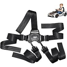 Portable Adjustable Seat Belt for Kids Ride on Power Wheels Toy Car 5P | 5Point Power Wheel Seat Belt,Kid Ride on Toy Car &Baby Stroller&Wooden High Chair&Toddler Golf Cart Straps Harness Compatible