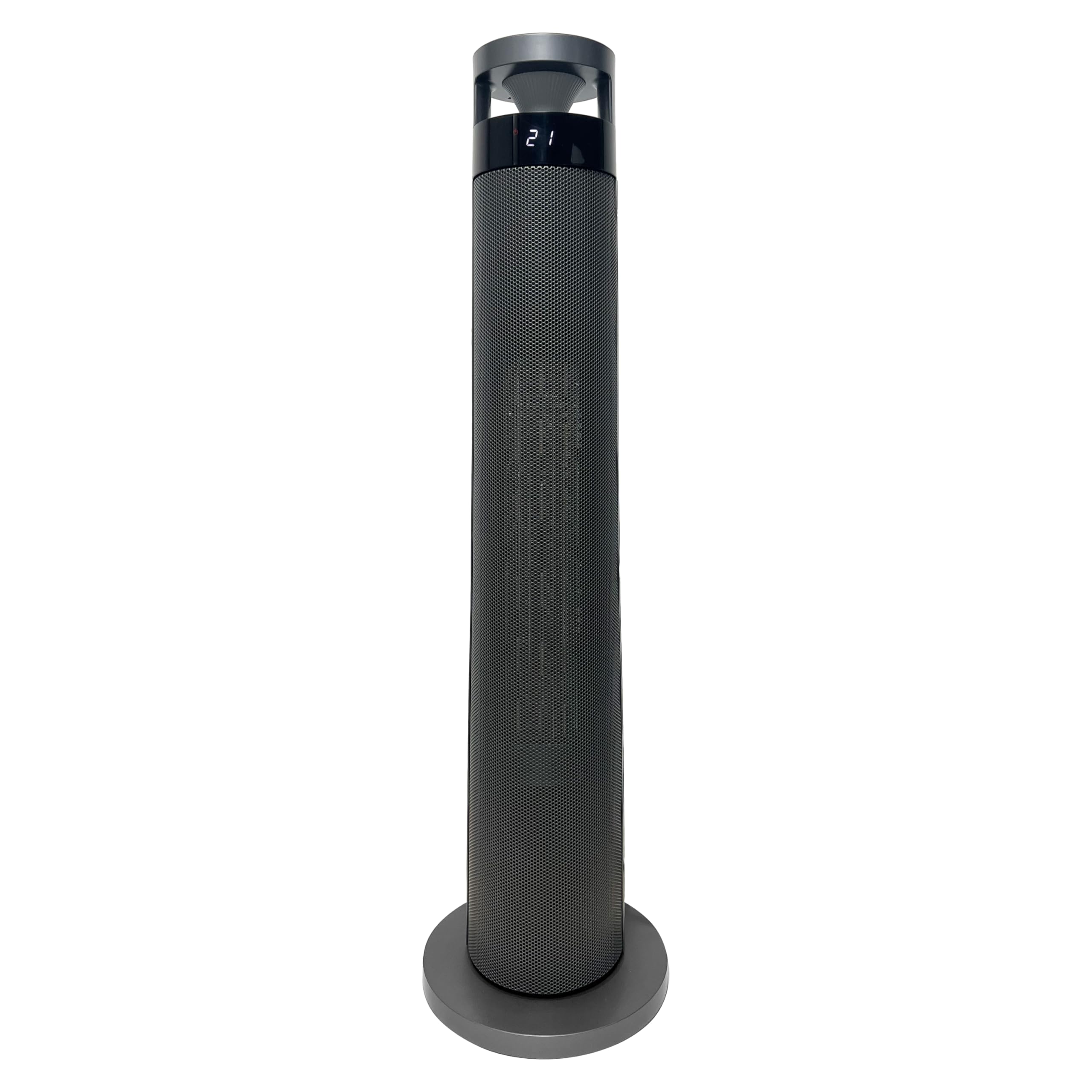 SHX PTC - Calefactor cerámico con pantalla de 2000 W - Calefactor cerámico de 2000 W, 2 motores de ventilador, pantalla, mando a distancia, color gris