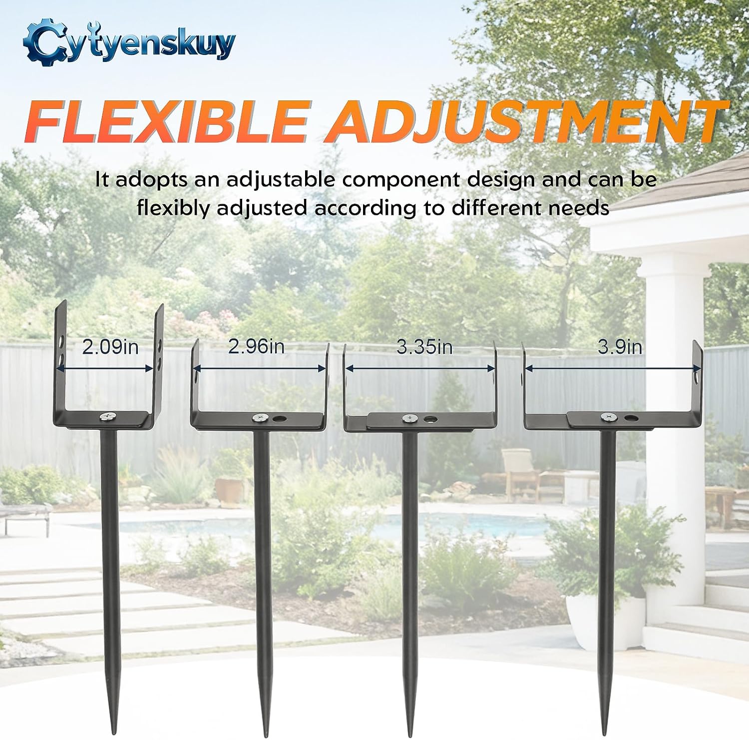 4 Pack Rainwater Downspout Bracket,Rust-Proof Anchor for Pipe Support image 2