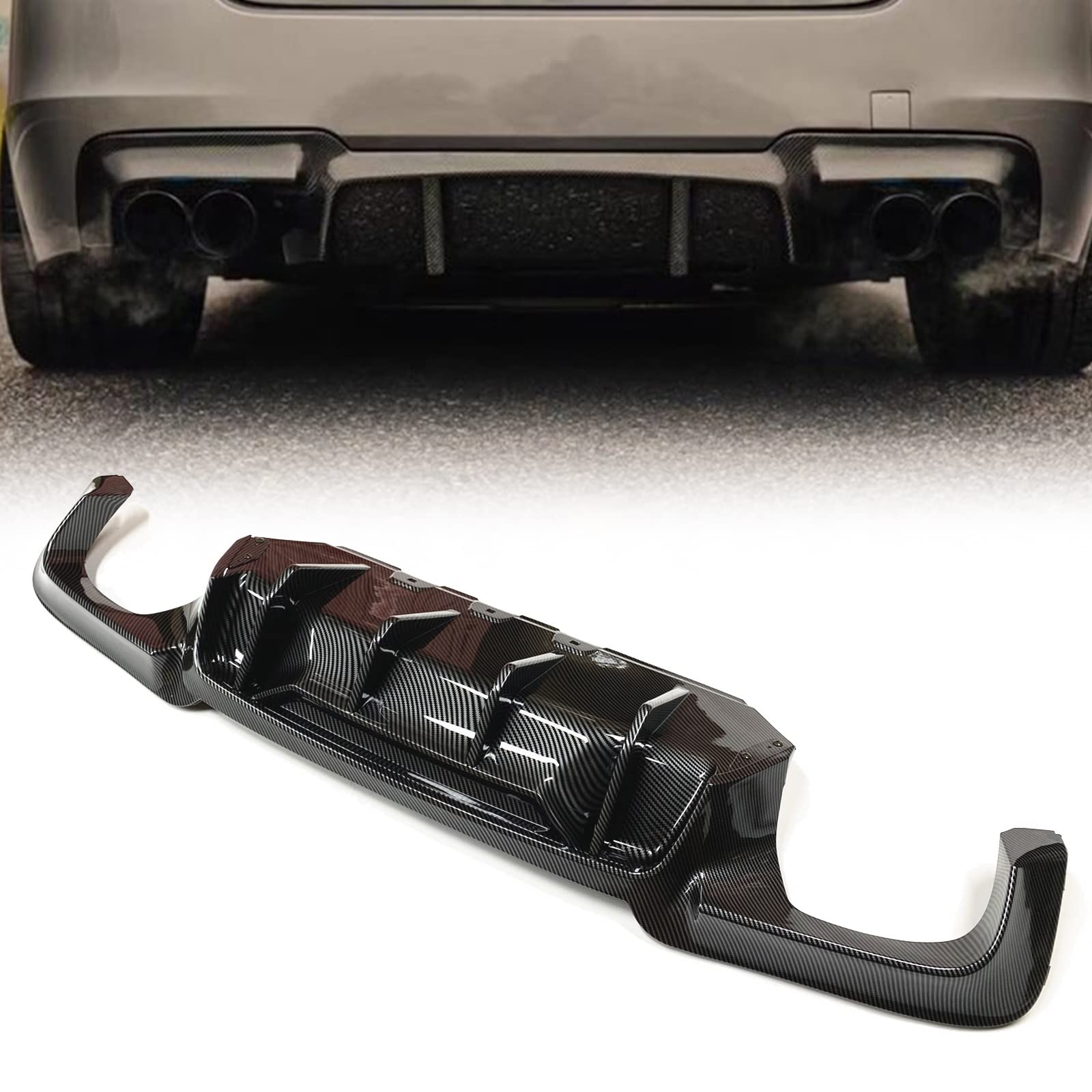 Diffuseur arrière noir pour BMW Série 5 F10 M Sport 2012-2016