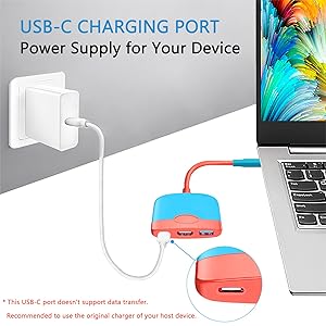 Portable Switch Dock for Nintendo Switch HDMI Portable TV Adapter Switch Adapter for TV Switch Travel Dock 3-in-1 Switch Docking Station Switch USB C to HDMI