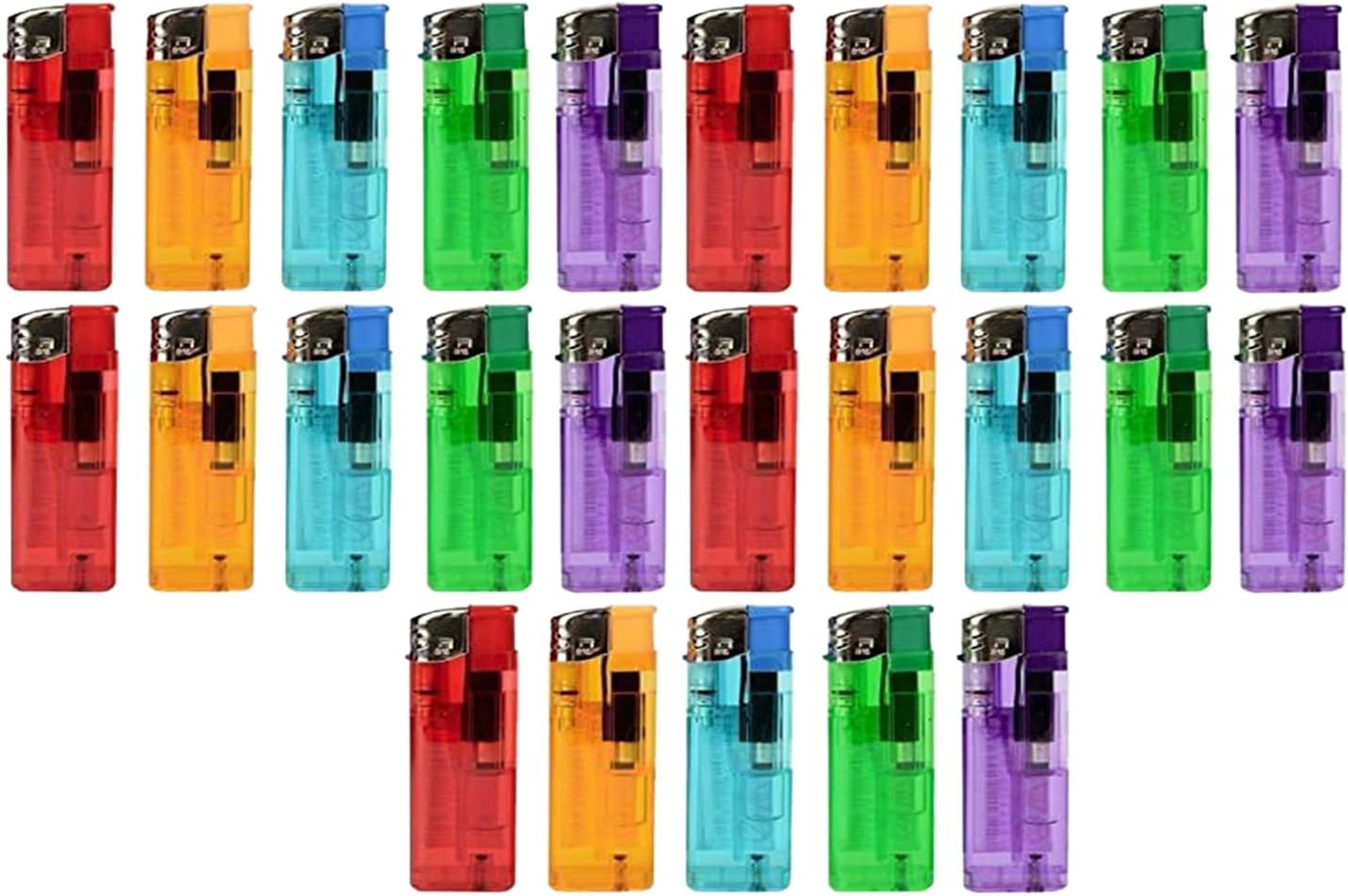 4 x Bull Brand Colourful & Powerful Jet Lighters, Neon Colours