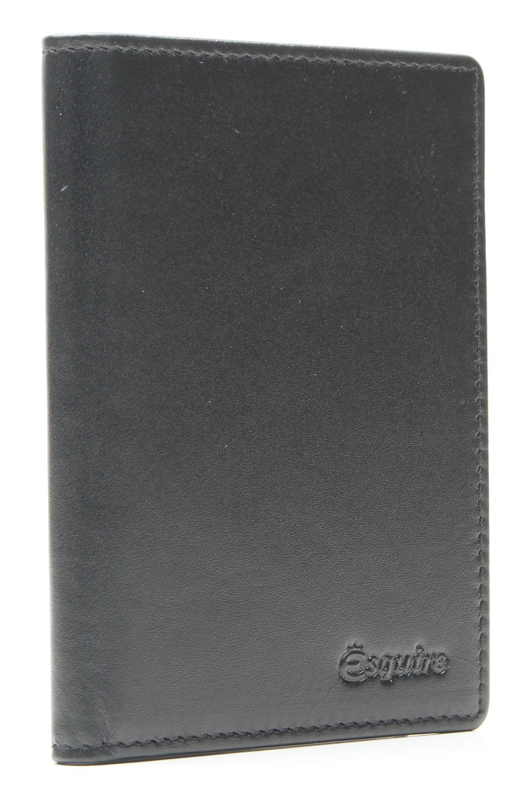 Protège-passeport en soie Esquire New Silk Black de qualité premium