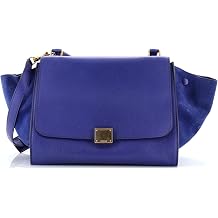 Pre-Loved Trapeze Bag Leather Medium, Blue