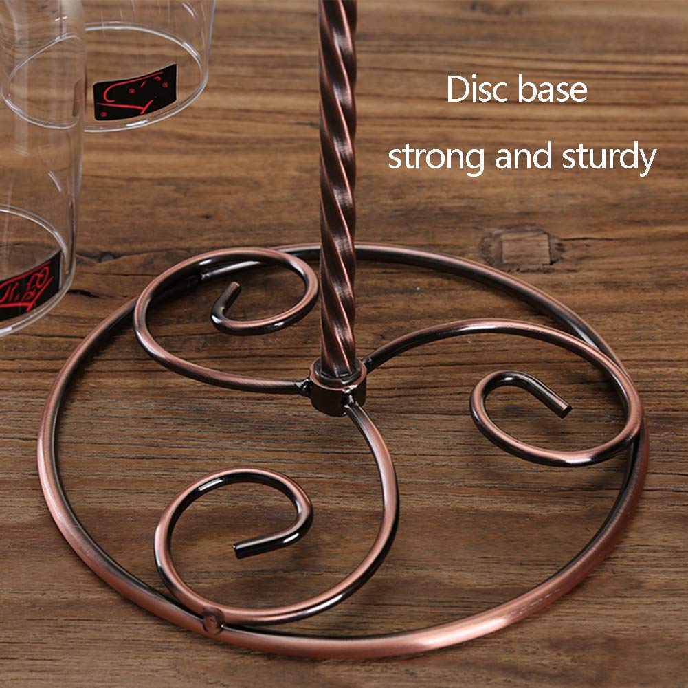 Al revés de Metal Estante de Abajo cáliz, Simple Soporte de la Copa de Vino, sólido y Duradero posición creadora Independiente Copa de Vino,6cupholder