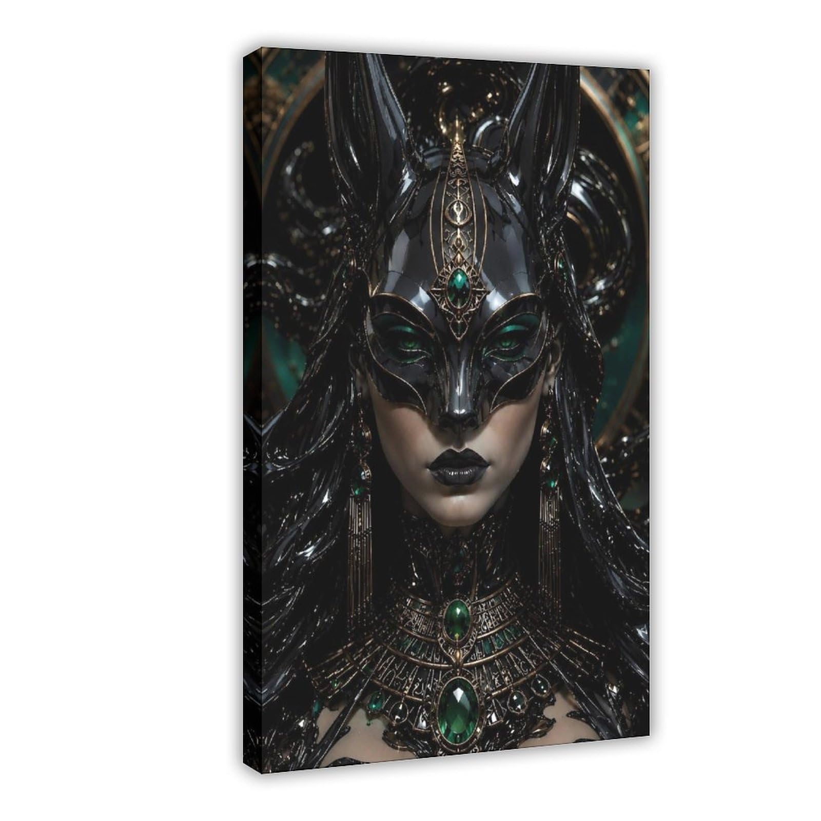 Ywtjax Frame-Style Anubis Mask Poster Canvas Poster For Living Room Decor Gift
