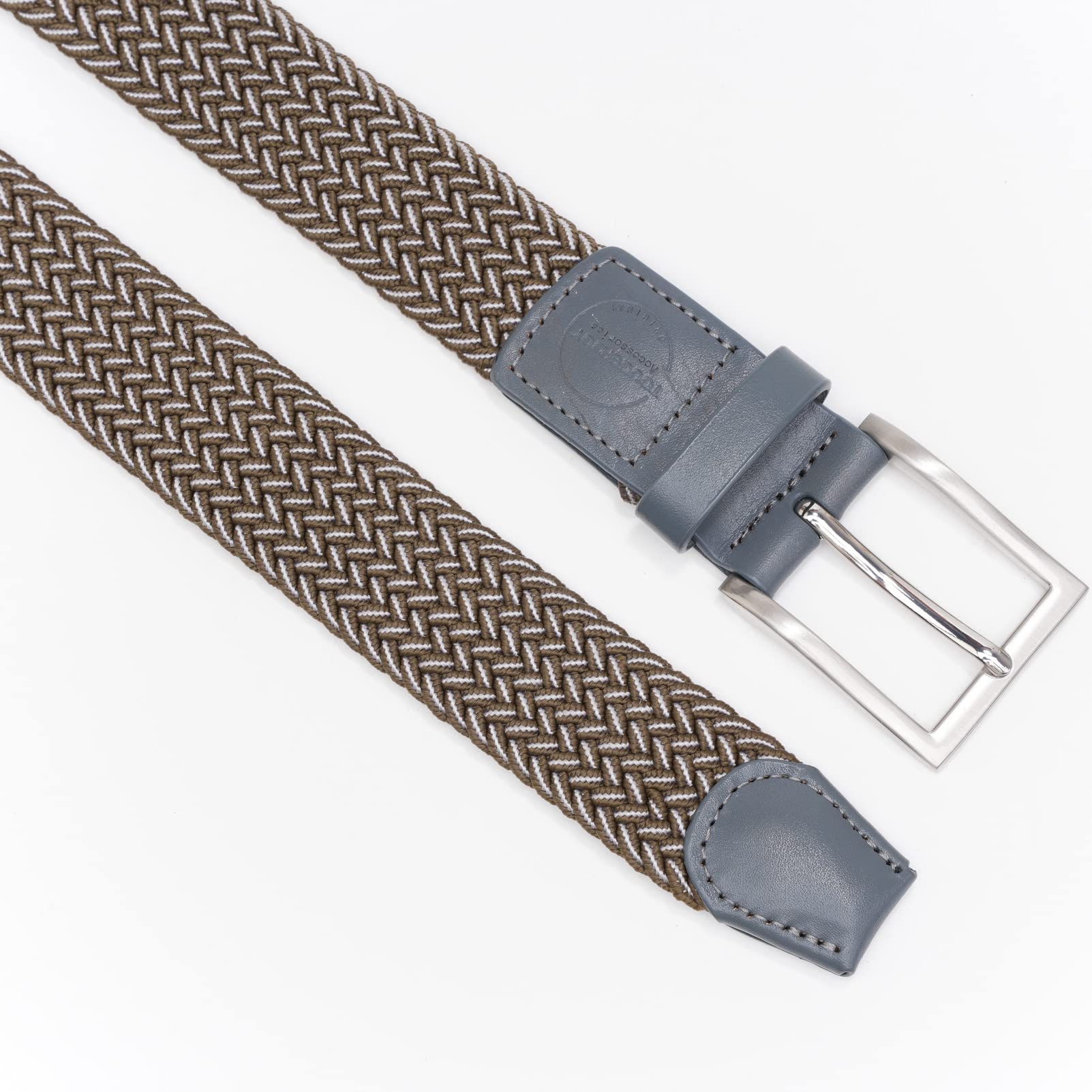 TOUGERJOY Mens Stretch Belt, tessuto elastico intrecciato Web Belt Casual per Golf Pantaloni di caccia Jeans