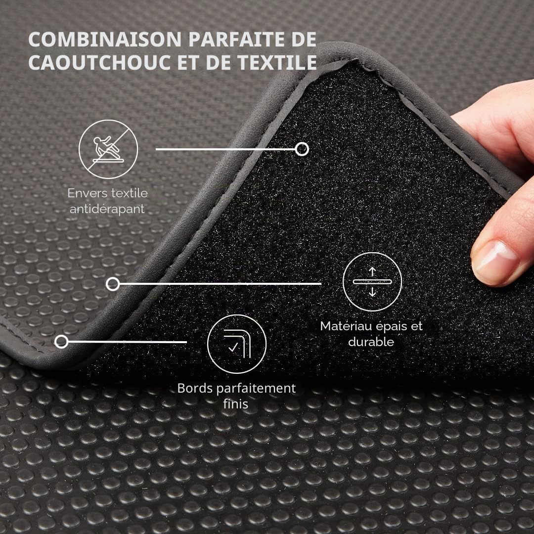 Tapis de Coffre en Caoutchouc Duogrip Compatible avec BMW iX3 NA5 2026-2026 Correspondant à la Version: Compatible avec Les Versions de Coffre à Plancher Haut