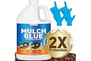 Mulch Glue for Rock, 1-Gallon Landscape Adhesive, Fast-Drying Mulch Binder