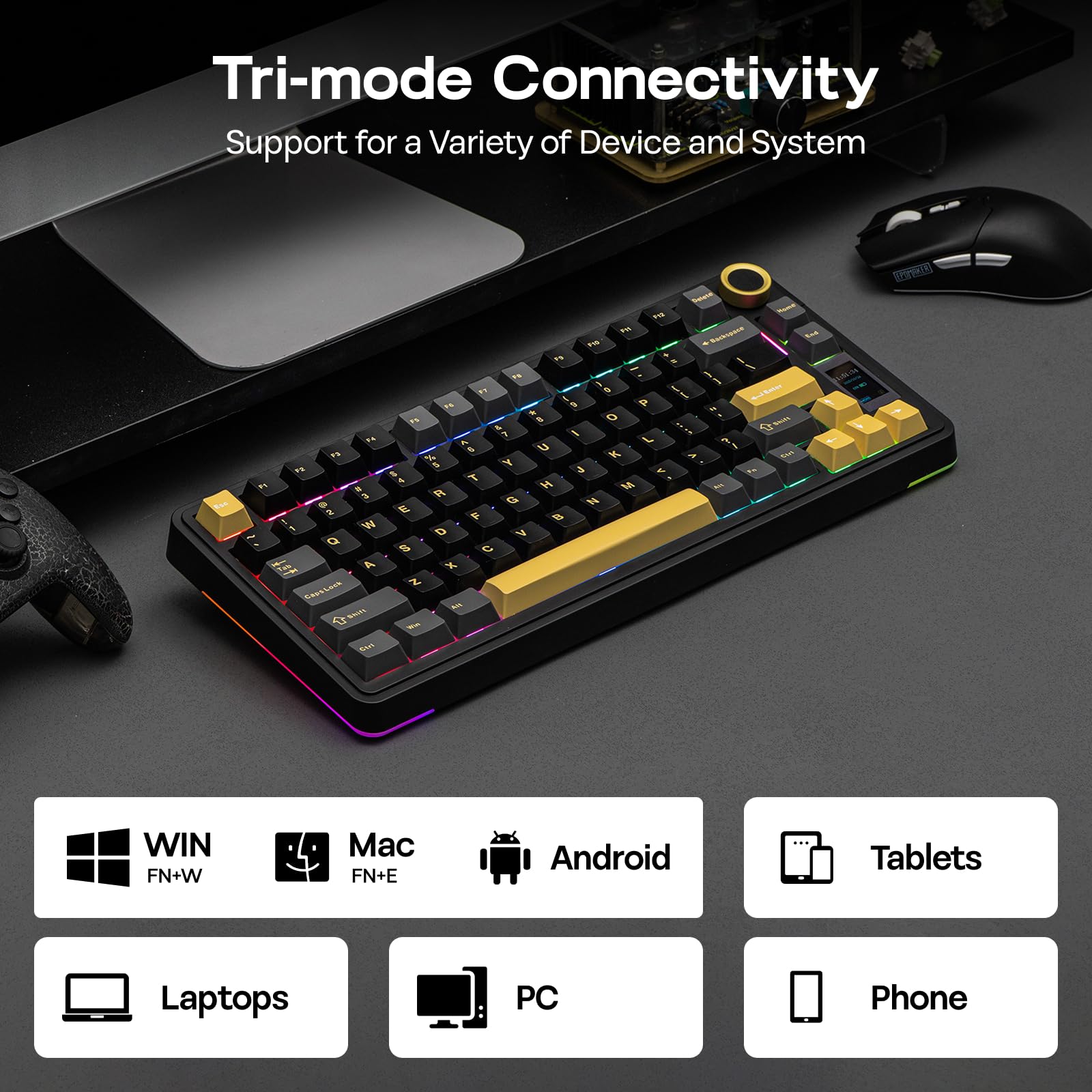 Amazon.com: EPOMAKER X Aula EA75 MAX Wireless Gaming Keyboard with