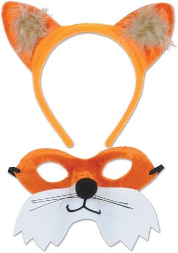 Beistle Fox - Juego de diadema y máscara para el pelo multicolor