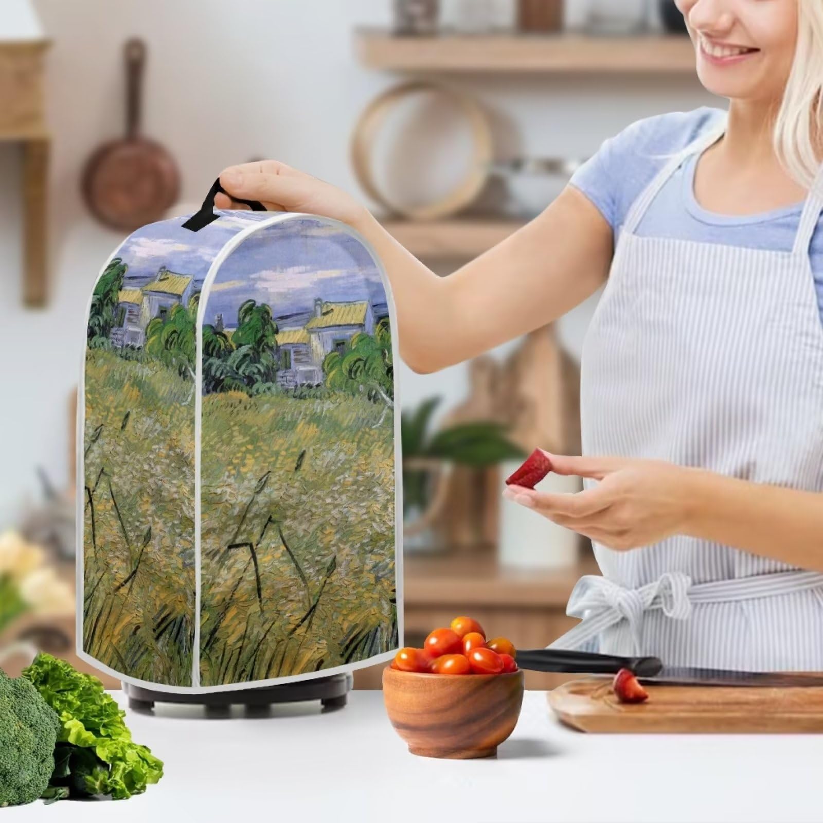 Van Gogh pokrywa blendera pszenicznego, osłona miksera kuchennego, osłona robota kuchennego, odporna na zarysowania, lekka, miękka osłona blendera do kuchni, różne style