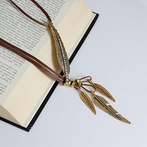 Miniatura 4 de Sexy Sparkles Collar Lariat en forma de Y para mujer con plumas únicas con diamantes de imitación