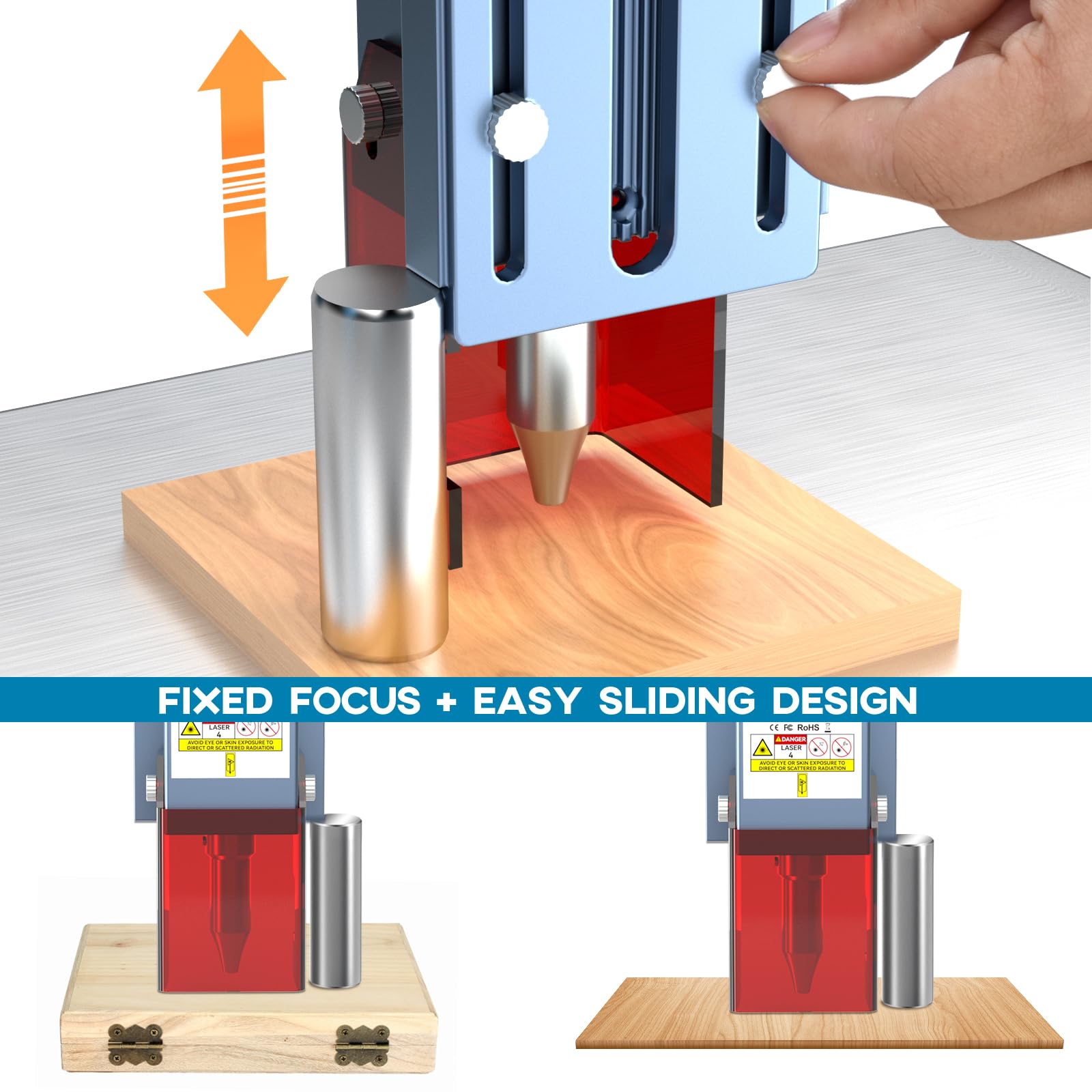 SCULPFUN S9 PRO 10W Macchina per incisioni laser, incisione laser di alta precisione per taglio fai da te, macchina per incisioni laser per legno e pelle, focus preciso, precisione di incisione 0,01