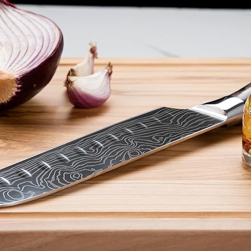 Miniatura 7 de Juego de bloques de cuchillos Master Chef de 17 piezas, acero de Damasco y madera de acacia