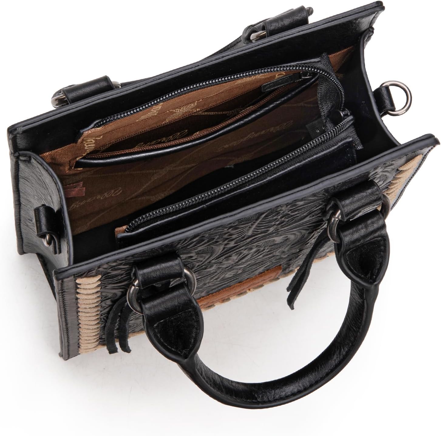 Wrangler Embossed Cross body Purse for Women Top Handle Handbags and Western Mini Tote - Image 4