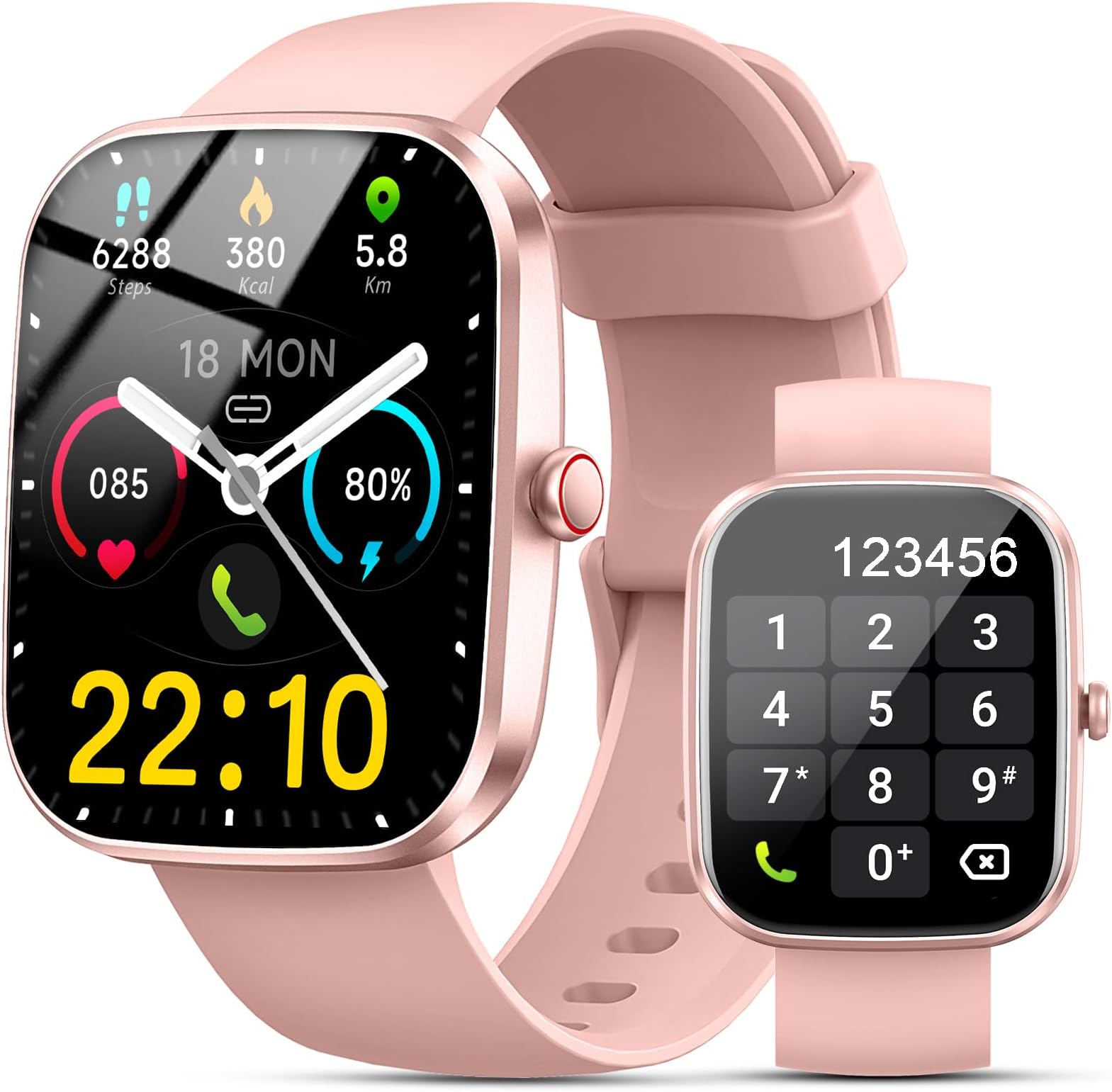 Fempoin Smart Watch for Men Women Answer/Make Call, HD Touch Screen SmartWatch,Heart Rate/SpO2/Sleep Monitor, 100+ Sport Activity Tracker Step Counter, IP68 Waterproof Fitness Tracker for Android iOS