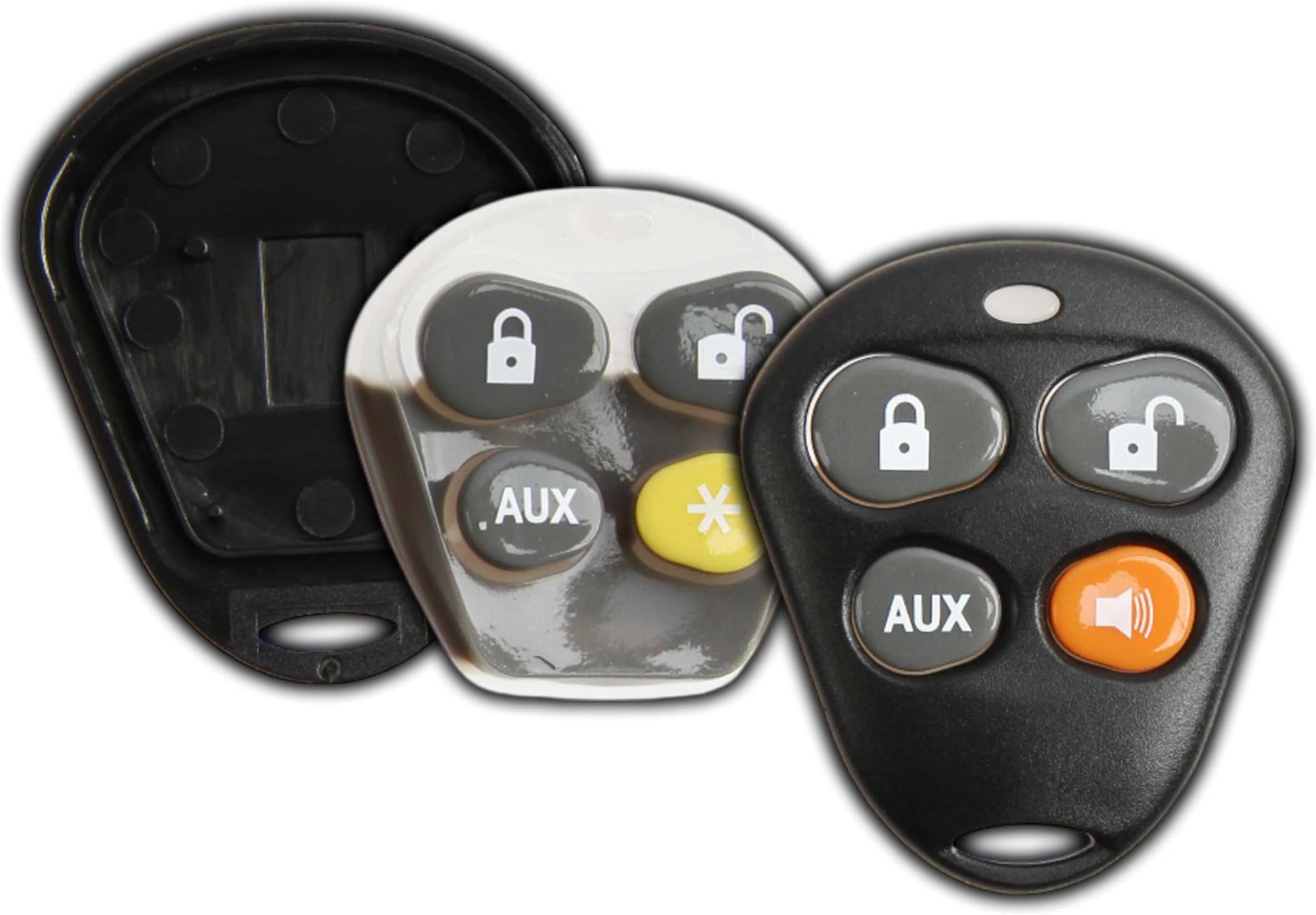 - KeylessOption Keyless Entry Remote Control Starter Car Key Fob Case Shell Outer Cover Button Pads for Viper Automate Alarms