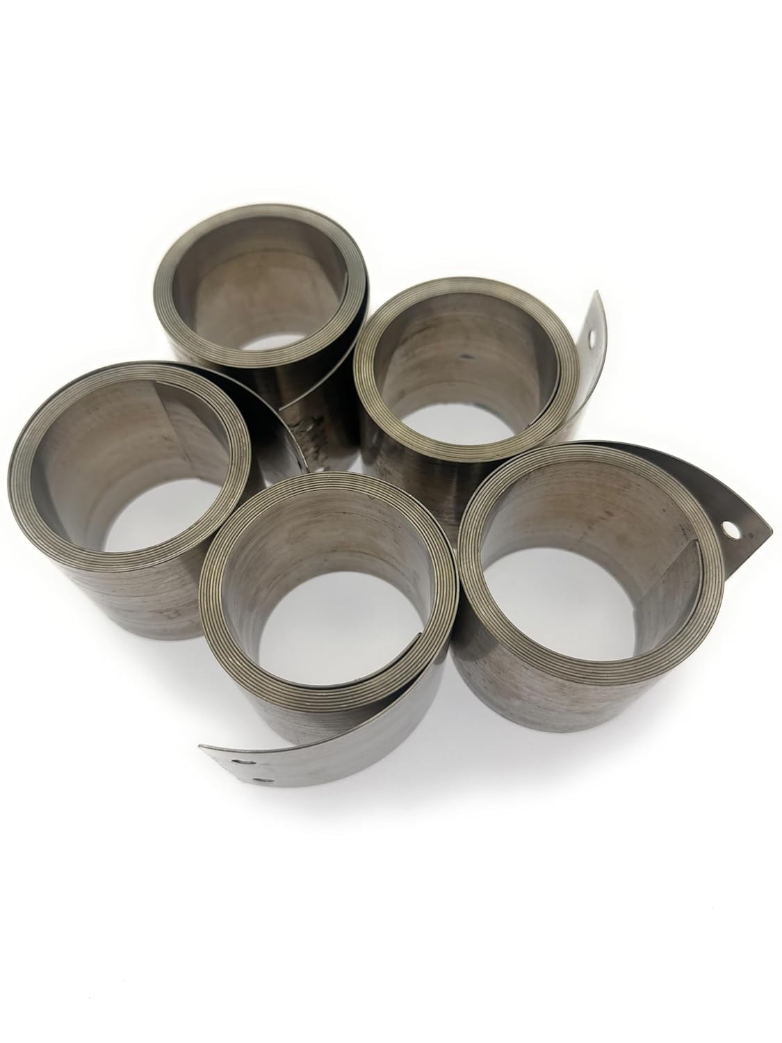 SUS301 Constant Force Spring，Load 33 lbs，ID 1.78",OD 2.22",Total Length 52",EXTANDED Length 46",Material Wideness 2",Material Thickness 0.025",Pack of 5