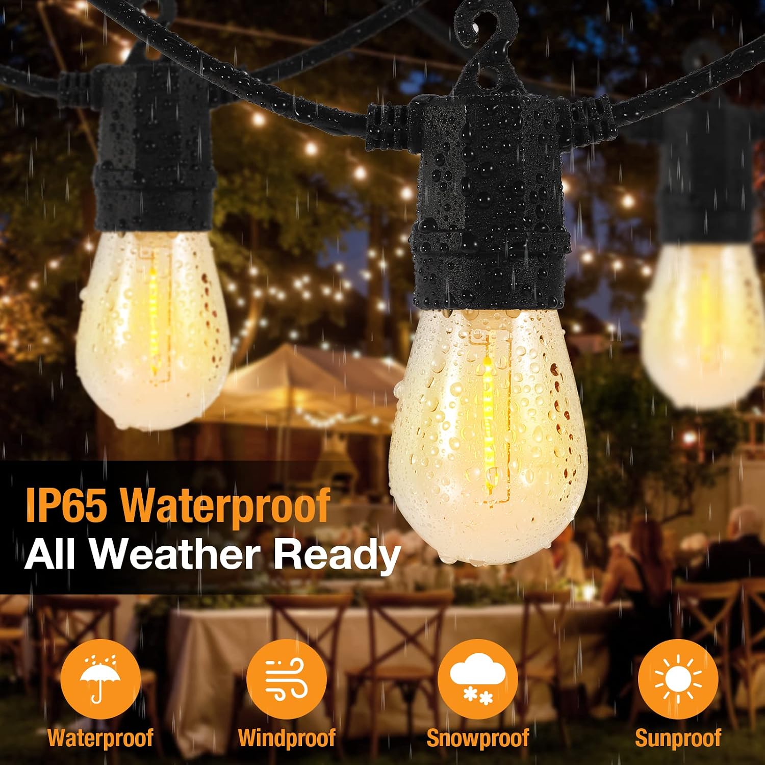 45FT Solar String Lights Outdoor Waterproof,8 Lighting Modes with Remotes,Shatterproof Solar Patio Lights for Backyard Bistro Cafe Wedding Party