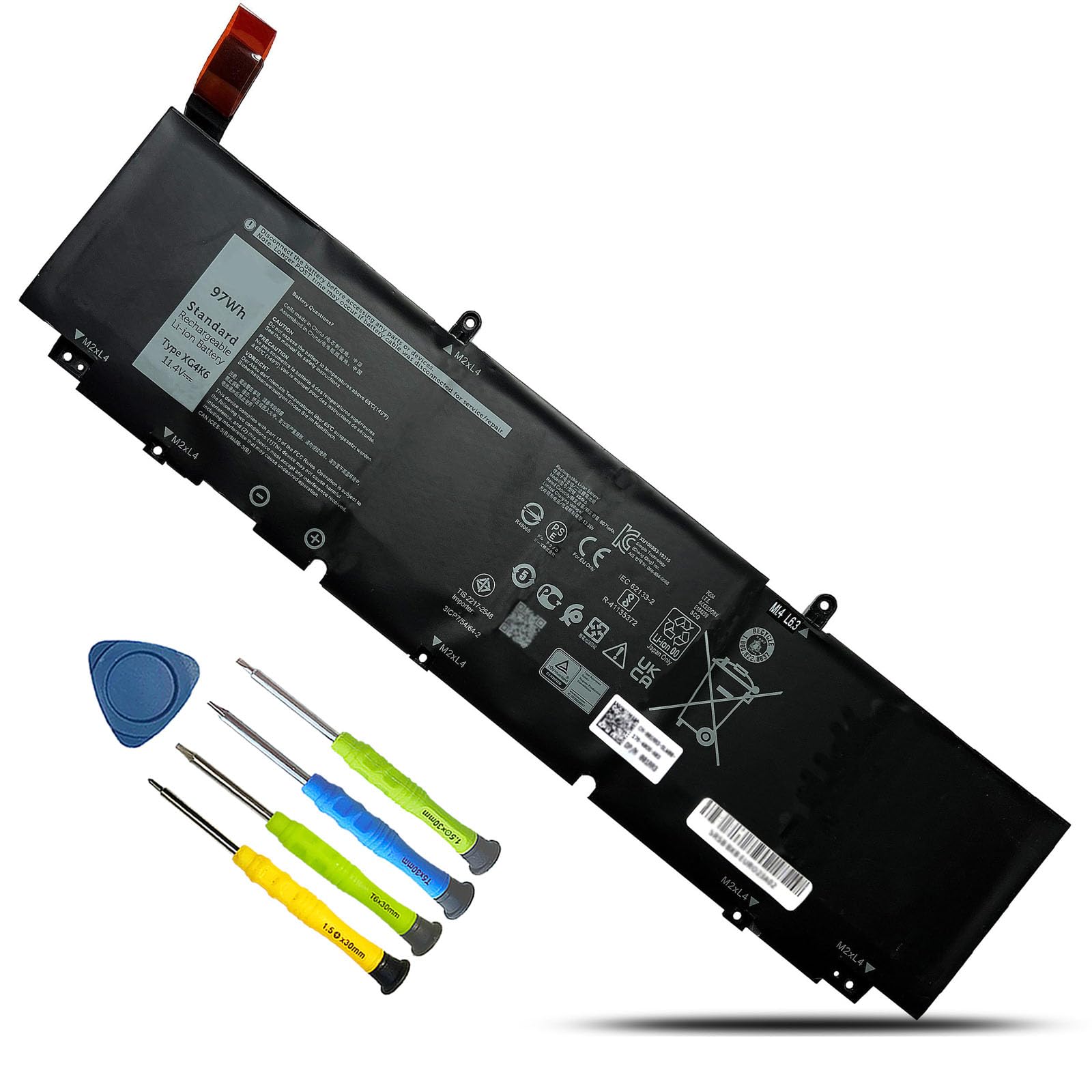 XG4K6 Laptop Battery for Dell XPS 17 9700 9710 9720 9730 Series