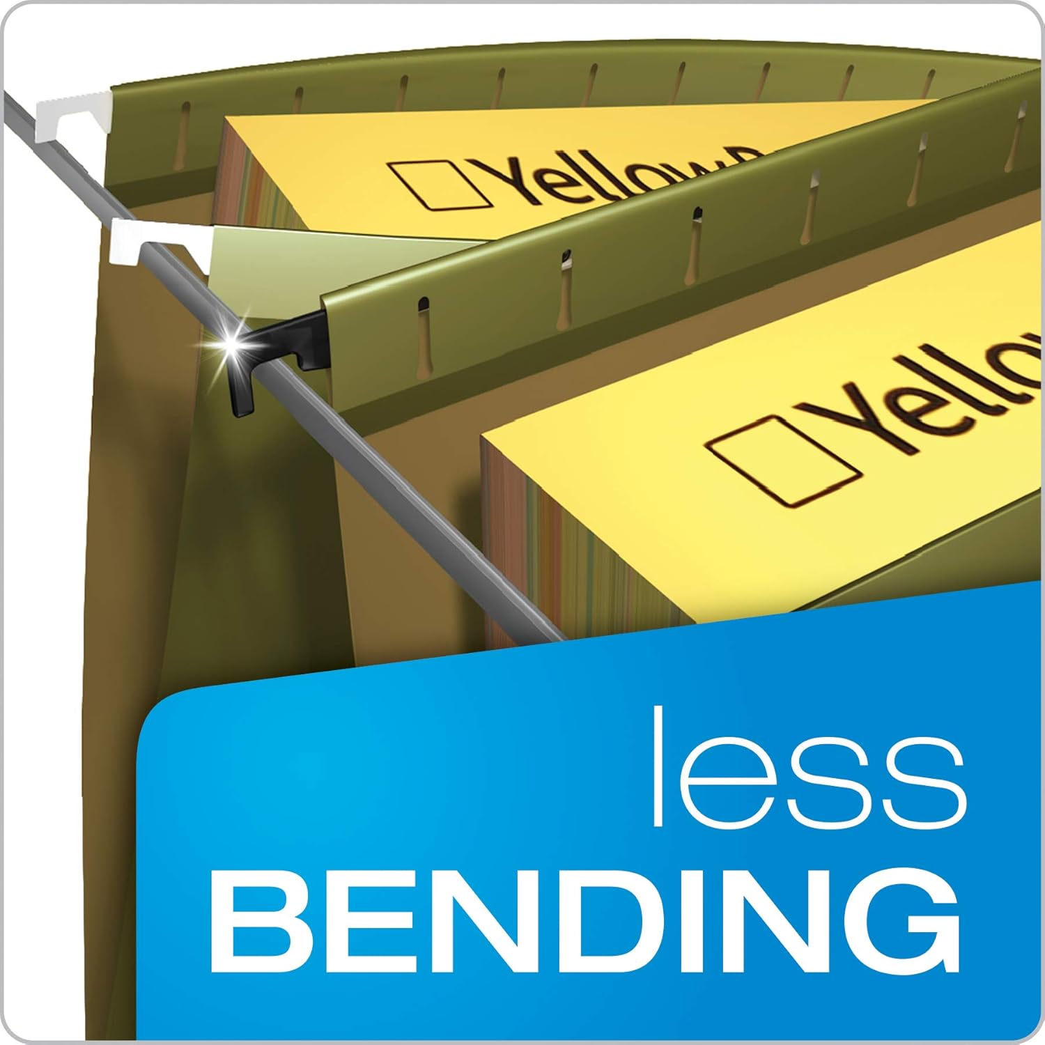 Pendaflex SureHook Reinforced Extra Capacity Hanging Folders, Legal Size, Standard Green, 1/5 Cut, 20/BX (6153x2)