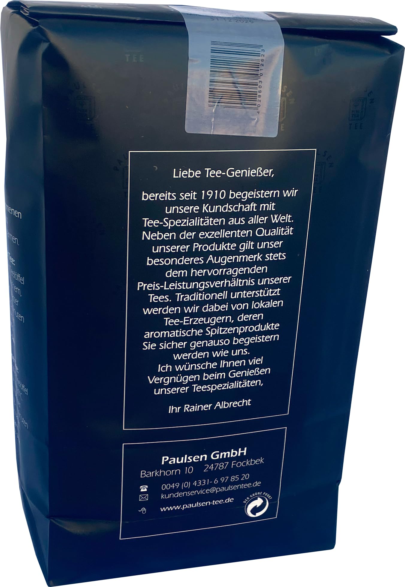 Paulsen - Darjeeling Second Flush FTGFOP - Ernte 2025-1000g