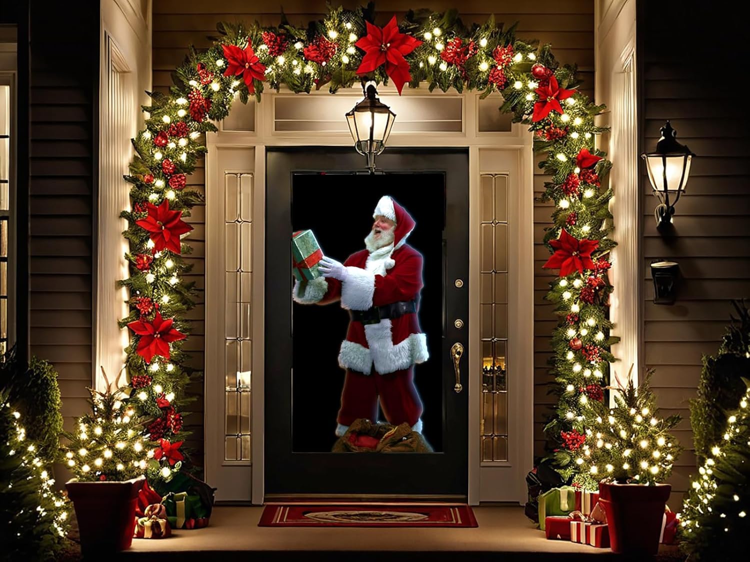 Christmas Digital Decoration Kit Includes 60" x 40" Kringle Brothers High Resolution Window Rear Projection Screen and AtmosCHEERfx Night Before Christmas on DVD