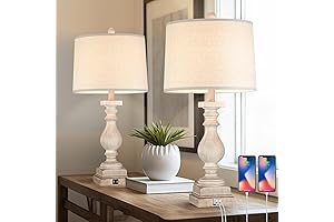 Rustic Vintage Country Arrow Dimmable Table Lamps with USB Ports for Living...
