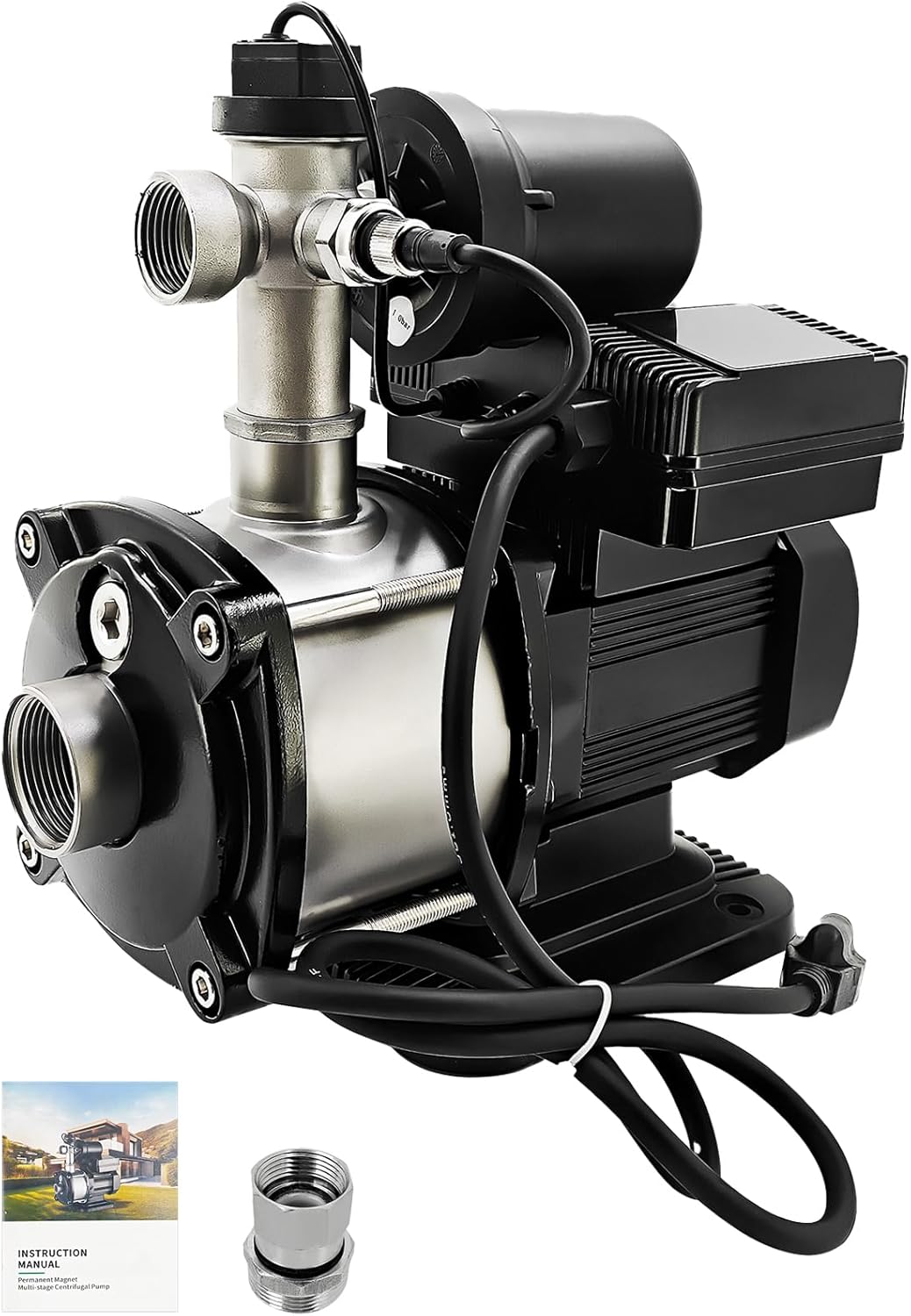 0.47HP, 42PSI, 20.25GPM, Water Pressure Booster Pump for House, 115V, 1" NPT, Constant Pressure and Low Noise for Home Water Pressure, Booster, Irrigation (350W)