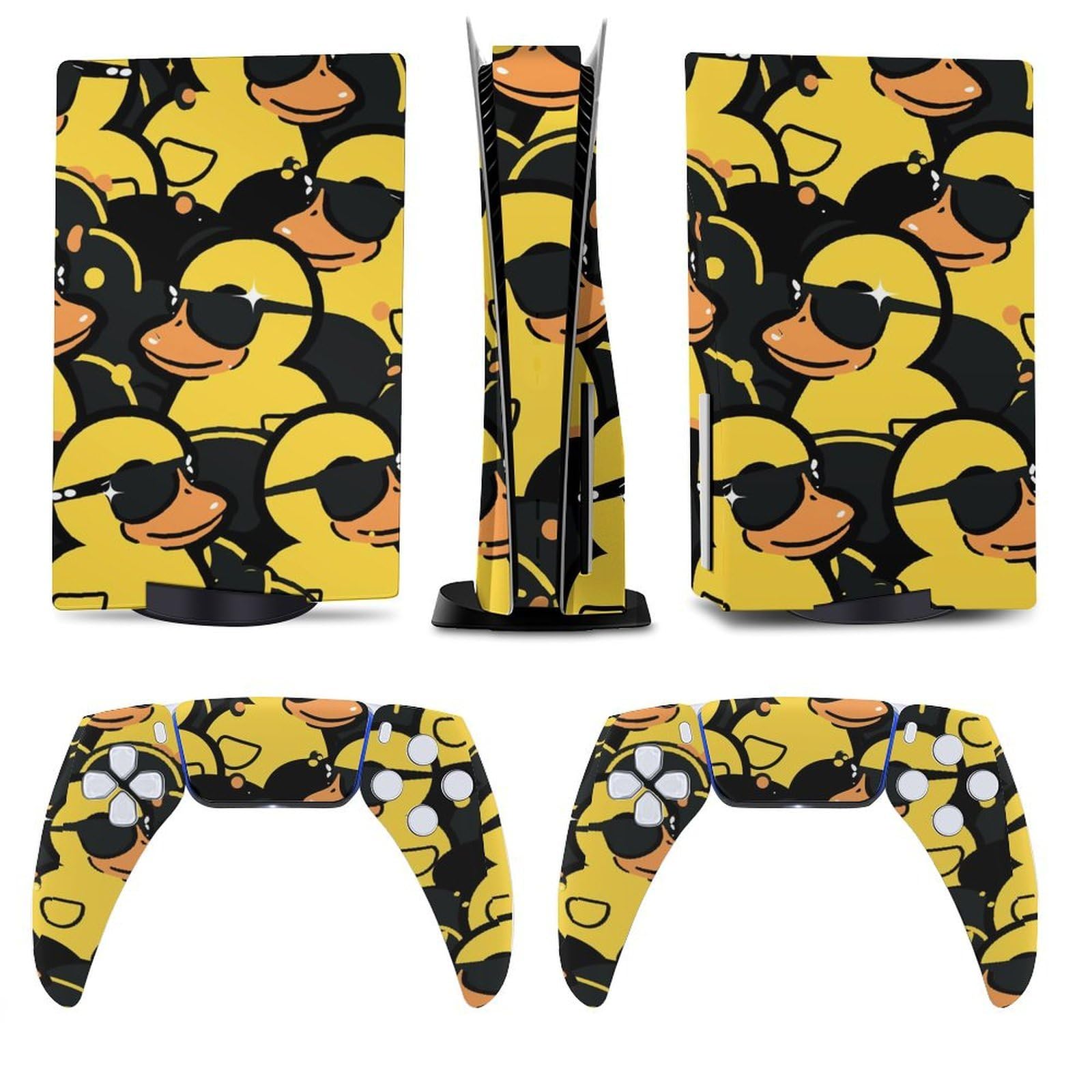 Gafas de sol de pato de goma PS5 Skin consola y accesorios de controlador, fundas de vinilo de anime, juego completo para Playstation 5 Disc Edition